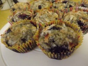 Blueberry Coconut Muffins.