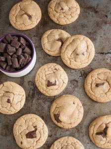 Dark Chocolate Chip Coconut Oil Cookies